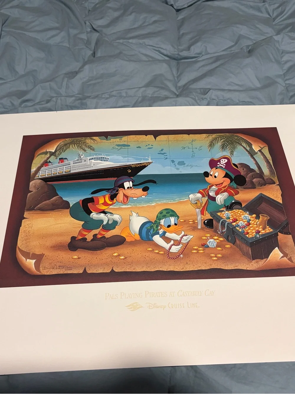 Disney Cruise Line Litho, “Playing Pirates” 2004, Mickey, Donald & Goofy